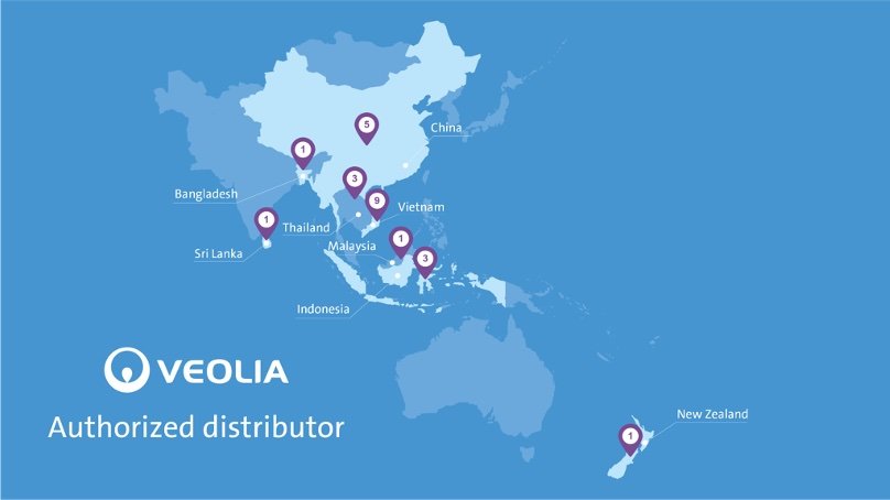 威立雅水务技术加强其在亚太地区的分销网络，以提供水处理解决方案